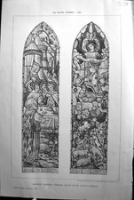 Original Old Antique Print