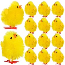 BESPORTBLE 36Pcs Fluffy Yellow Easter Chicks, 3cm Mini Fluffy Chicks Cute Fully