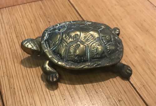 Vintage brass tortoise turtle - vintage,
