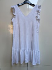 Next White Viscose Linen V