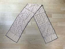 Christian Dior Paris Pure Silk Crepe de Chine Cream & Navy CD Logo Scarf 20x 134