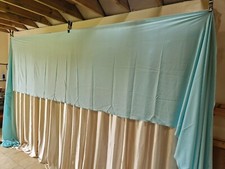 Light Seafoam Blue Green Fabric, Loose 9.0m Length, Soft Viscose Fabric 