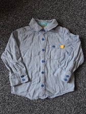 Little Bird By Jools Mothercare Blue Long Sleeve Shirt Retro 2 3 Years