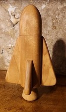 Vntg.Wood Rocket Play Toy By
