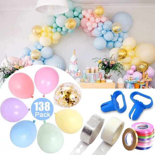 138pcs balloons garland pastel - balloons,