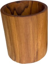 teak wood plant holder hand