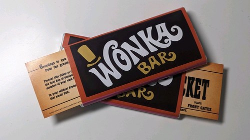 Willy wonka chocolate bar - 2x,