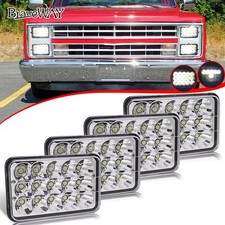 4PCS 4x6" inch LED Headlights
