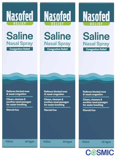 Nasofed saline nasal spray - x,