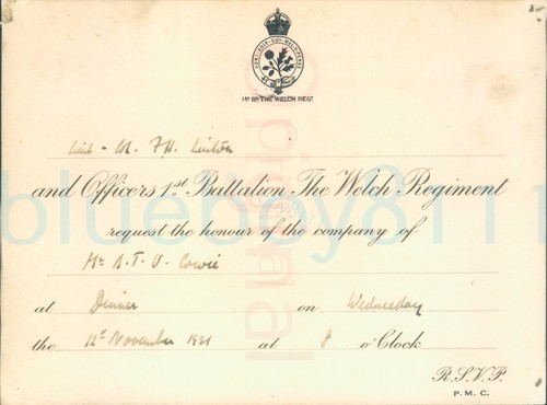 1931 invitation card officers - 1931,