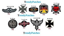 Bikers Chopper Cross Rocker Outlaw Riders Fire Hell Emo Embroidered Patch Badge