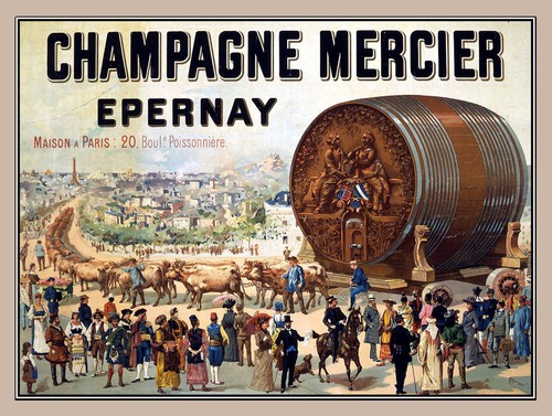Champagne epernay retro metal - champagne,
