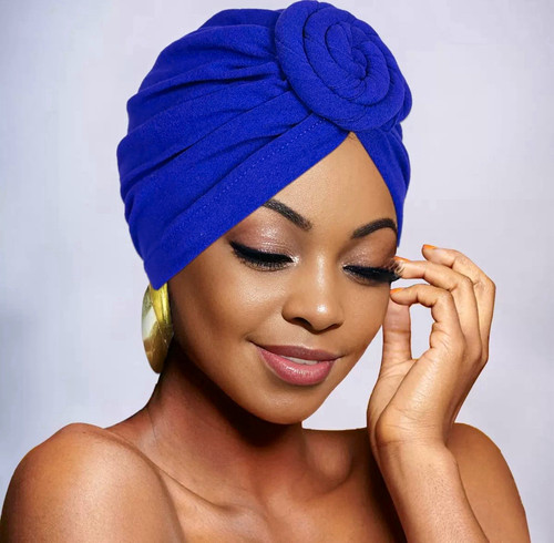 Women blue turban - blue, headwrap