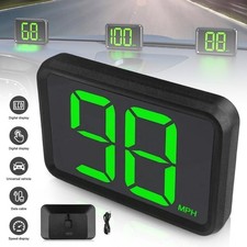 Digital Gps Universal Speedo Speed Mph Kmh Hud Head Up Display Speedometer Black
