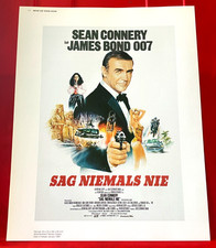 Never Say Never Again James Bond Movie/Film Poster Art PICTURE / PRINT 13" x 10"
