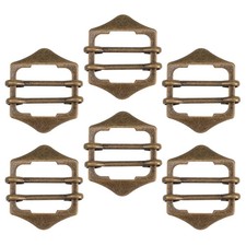  6 Pcs Brass Slide Buckle