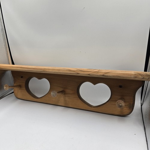 Vtg wood double - double, heart