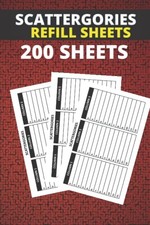 Scattergories Refill Sheets