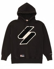 SUPERDRY Mens Graphic Hoodie Jumper XS Black CJ06