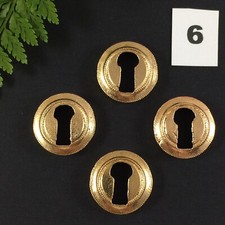 4 x Bronze Key Escutcheon