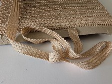 FULL CARD 41 metres of VINTAGE upholstery beige 16mm wide Braid Trim