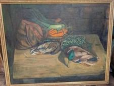Large Oil Painting Devon Artist Martin Dutton SWAc 'Still Life With Mallards'