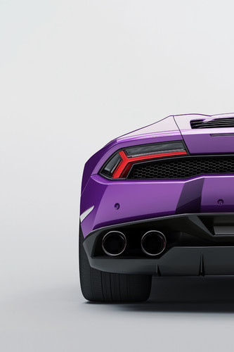 Lamborghini rear purple - purple, 24x36
