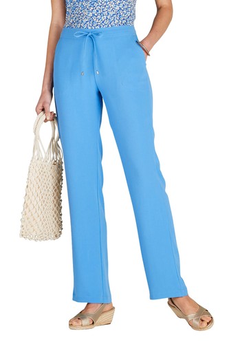 Ladies crinkle crepe trouser - ladies,