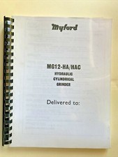 MYFORD MG12-HA/HAC Hydraulic Cylinder Grinder Operators Manual - M209