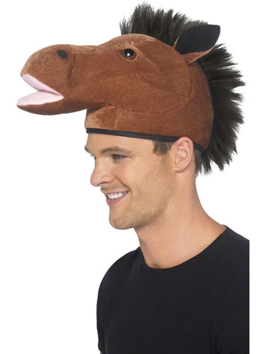 Brown horse hat head - hat, race