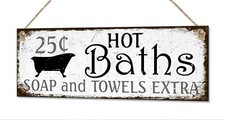 Retro bathroom hot baths - hot,