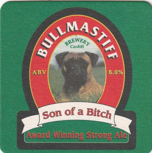 Beer mat bullmastiff - beer,