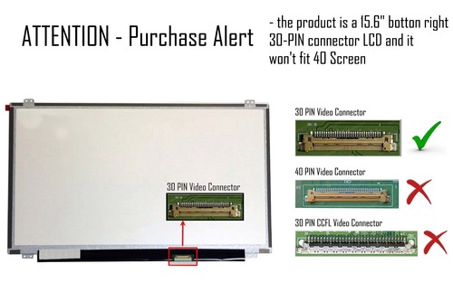 Laptop led screen matte - 15.6",