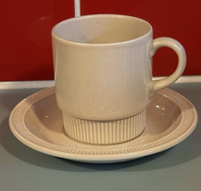 Poole Parkstone Single Cup & Saucer Cream Colour  Poole Pottery