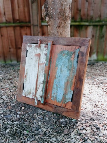 Framed indian shutter mirror - framed,