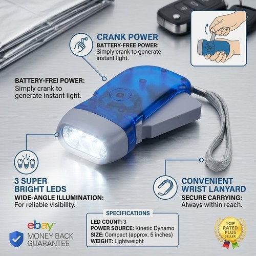 Led hand press wind - led, torch
