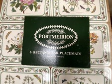 Portmeirion Botanic Garden - 6 Corked Back Place Mats - Flowers