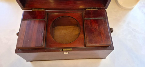 Antique mahogany sarcophagus - antique,