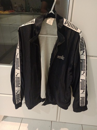 Black retro puma tracksuit - puma,