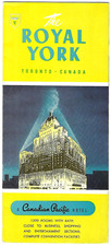 Vintage Royal York Hotel Toronto Canada Travel Brochure Interior Images Map