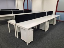 Freestanding White Office Desk