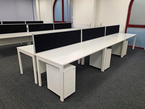 Freestanding white office - office, desk