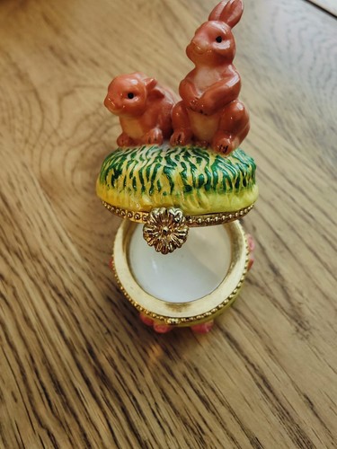 Spring bunnies vintage enamel - bunnies,