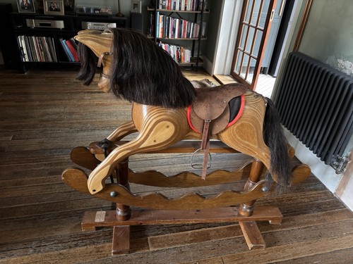 Beautiful wooden rocking - wooden,