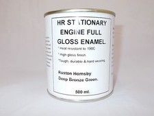 1 x 500ml Ruston Hornsby Deep Bronze Green. Stationary Engine Gloss Enamel Paint