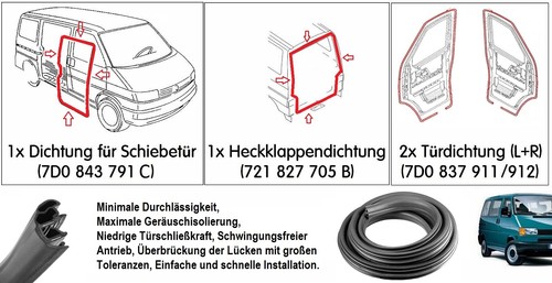 Gasket set for bus - for, vw