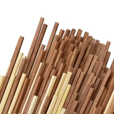 50Pcs 3mm/4mm/5mm Bamboo Sticks Rods Making Wooden Toys Pieces DIY Sticks 300mm