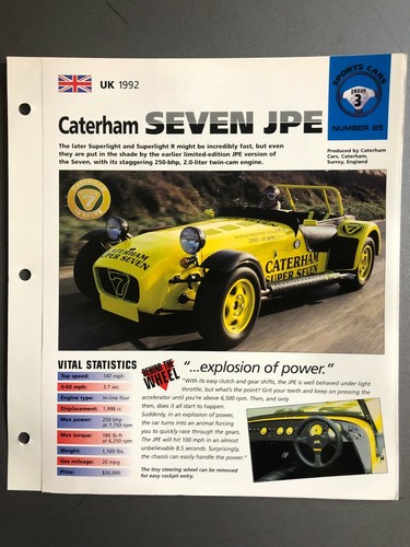 1992 caterham seven jpe - caterham,
