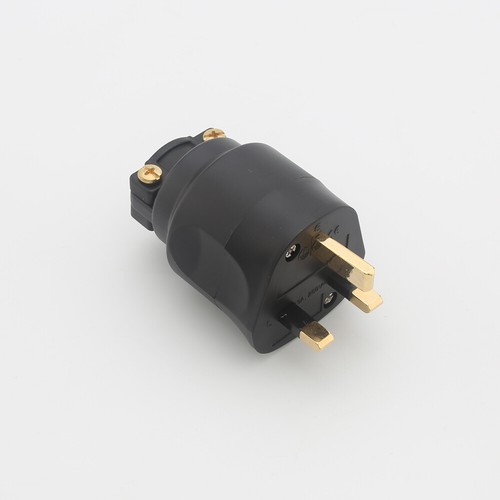 Gold plated pin 13a mains - gold,