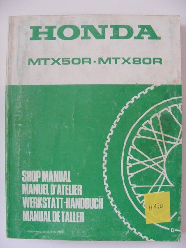 Honda mtx50r mtx80r workshop - honda,
